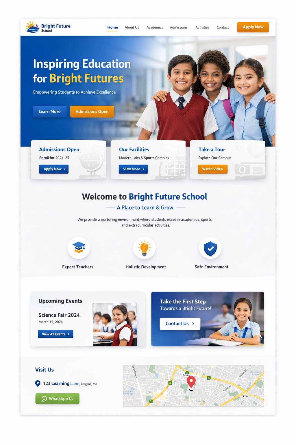 Bright Future School - School Website